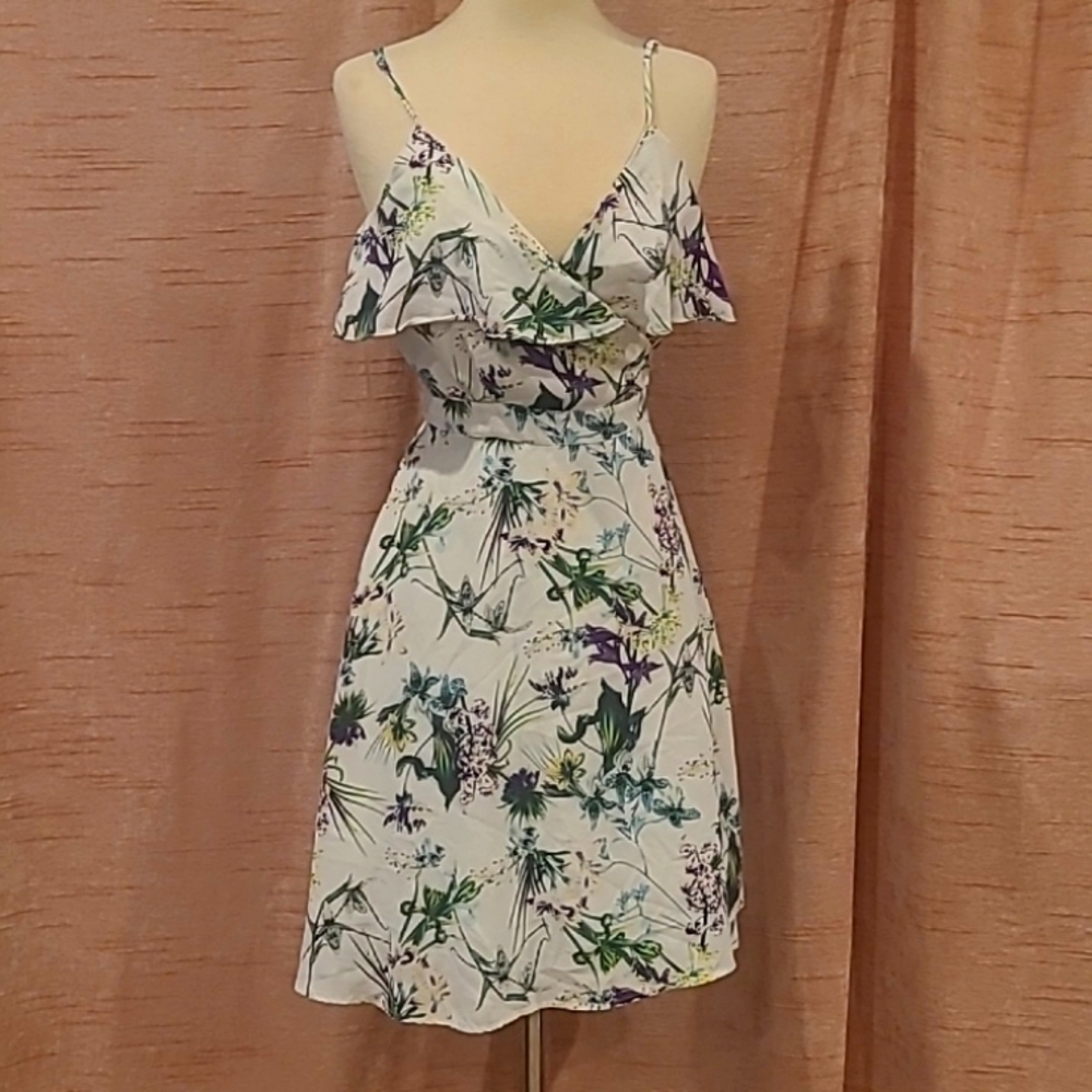 Amour Vert wrap dress 100% silk szL